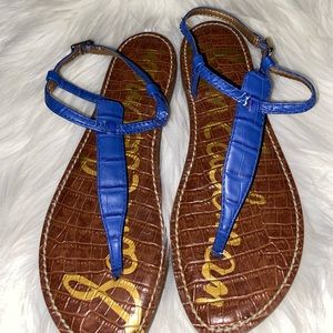 SAM EDELMAN GIGI THONG SANDALS BLUE- US 8